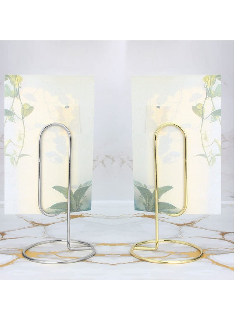 KASTWAVE 4Pcs Desktop Memo Holder, Place Card Holder, Office Stand Memo Holders, Photo Clip Holder Stand, Table Number Holder Place Card Paper Menu Stand (4 color) - Image 4