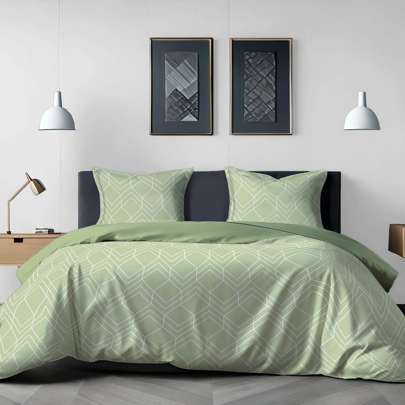 Mush 100 Bamboo Printed King Size Bed Sheet 108x108 inches 300TC Bedsheet for Double Bed Ultra Soft Naturally Anti Microbial Cooling Double Bed Luxury Sheets Pack of 1 Subtle Sage - Image 1