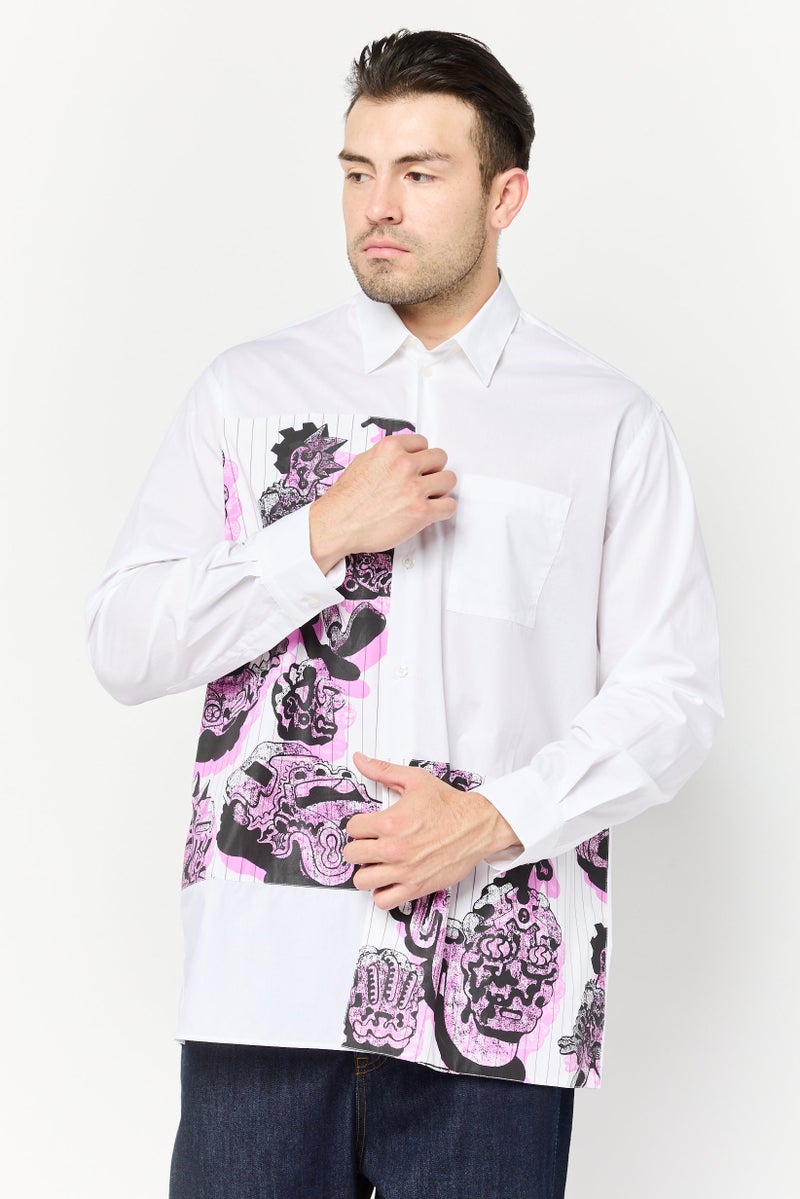 STELLA MCCARTNEY Men Regular Fit Solid Long Sleeves Casual Shirt, White - Image 1