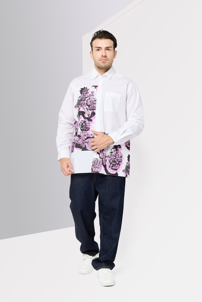 STELLA MCCARTNEY Men Regular Fit Solid Long Sleeves Casual Shirt, White - Image 2