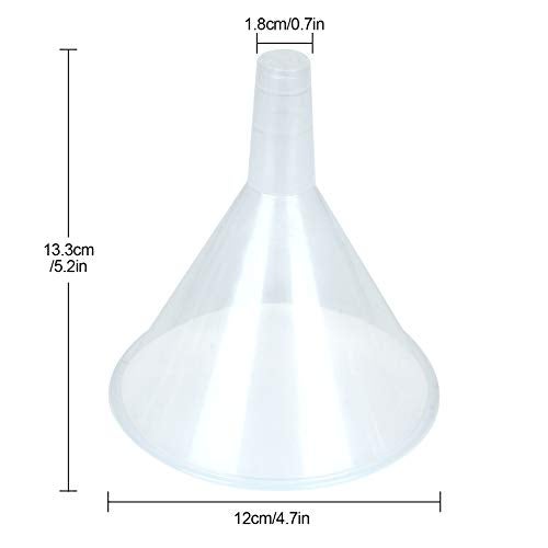 HNBun 30Pcs Plastic Funnels Set, 4.7 Inch Wide Mouth Large Clear Funnels for Filling Water Bottles, Multipurpose Tool with Long Spout for Transferring Liquid, Spices, Powder, Lotion, Oils - Image 2