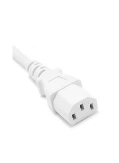 DKURVE White Desktop Power Cable 250V 13A Monitor Power Cord 3 Pin UK Main Leads Universal AC Power Cord Replacement for PC Computer Printer DKURVE  - Image 2