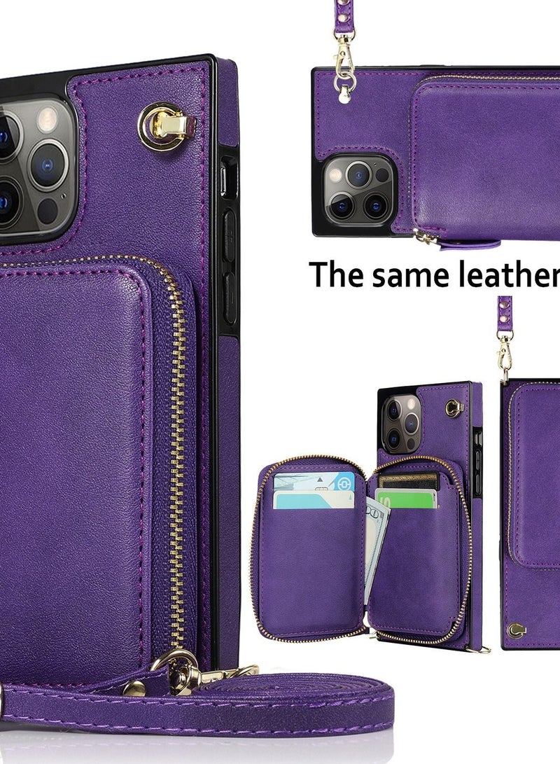 Loquat Suitable For Iphone Card Slot Zipper Leather Case  - Image 2