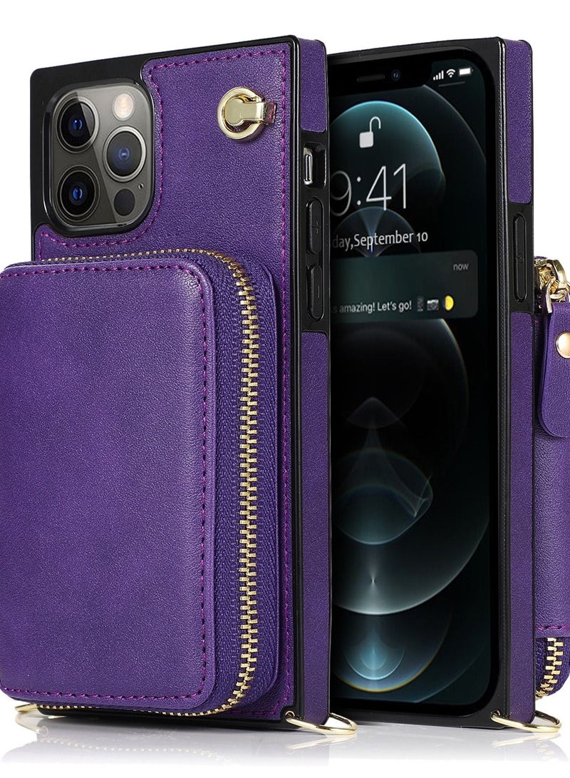 Loquat Suitable For Iphone Card Slot Zipper Leather Case  - Image 1