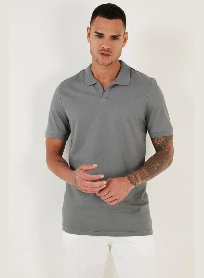Buratti  Buratti Regular Fit Cotton Polo Neck T Shirt Men's Polo Neck T Shirt 5902141 for Men | Best Price UAE