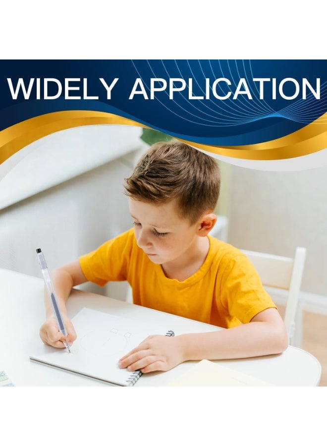 MUJI 10PCS Gel Pens, 0.5MM Retractable Rollerball Pens Fast Drying blue ink Smooth Pens Knock Type Premium Rollerball Pen for Writing Note Taking School & Office Stationery Supply - Image 4