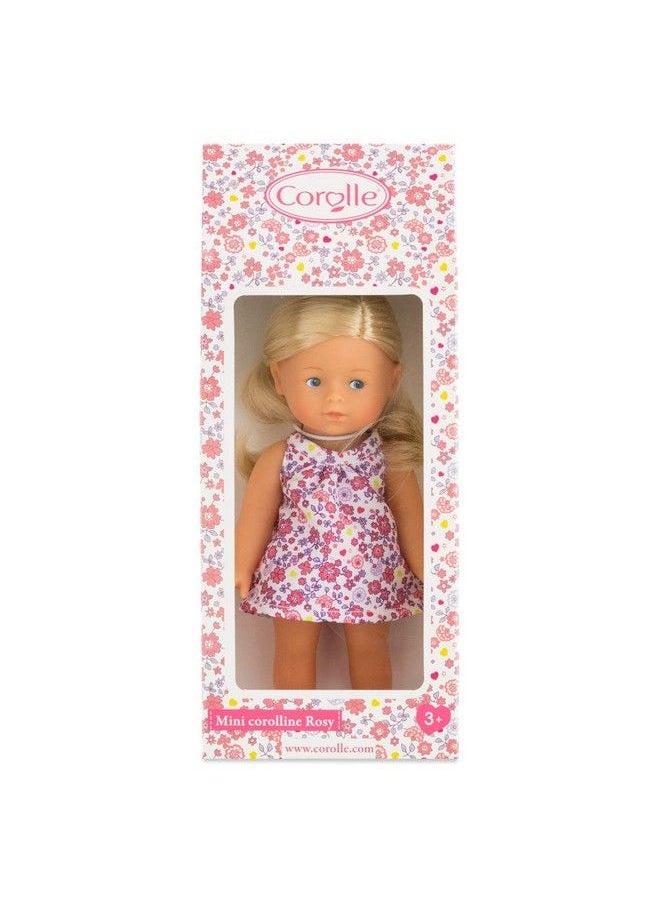 Corolle Mini Corolline Rosy 8" Doll With Blond Hair And Floral Dress For Kids Ages 3 Years And Up  - Image 3