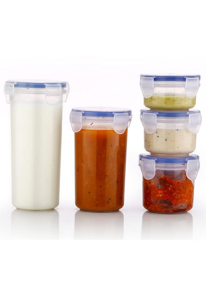 MODINITY Plastic Storage Container Set of 5 (110ml-500ml) | Modular Fridge Organizer with Lids | BPA-Free, Airtight, Stackable Kitchen Box for Snacks, Fruits, Pantry & Food Storage - Image 3