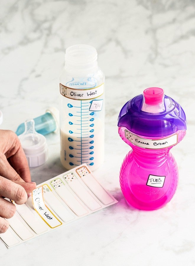 Lil' Labels (Playful Patterns/Highlighter) - Daycare Value Pack Bottle and Clothing Waterproof, Playful Pattrens, Highlighter - Image 3