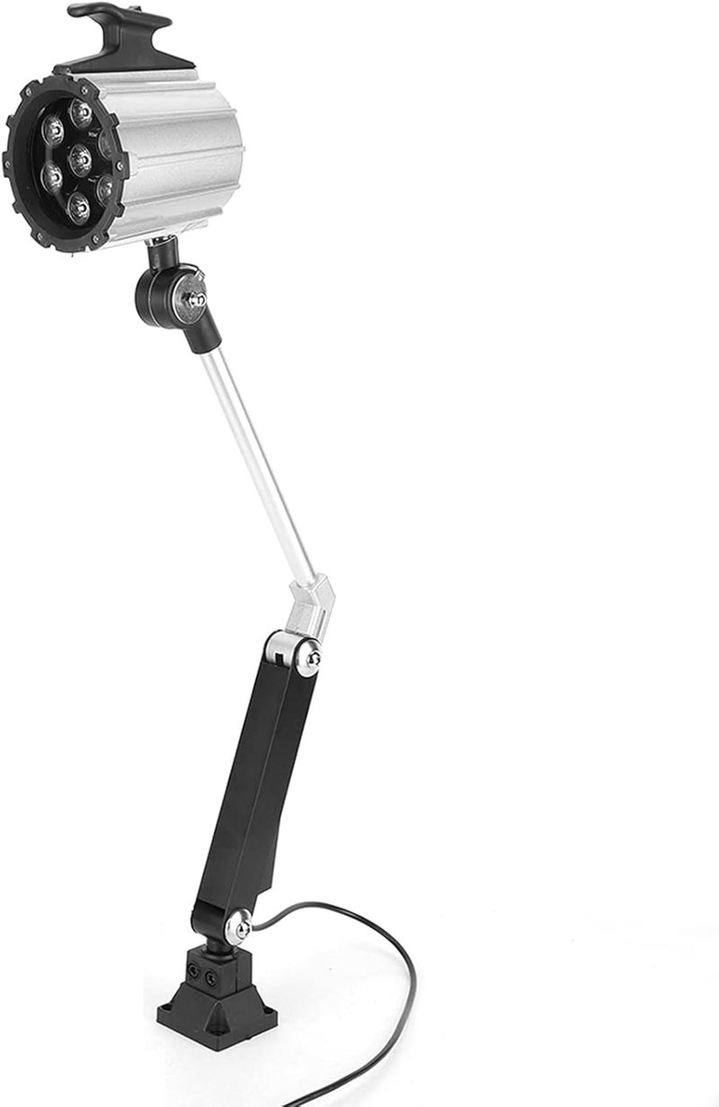 GLOGLOW LED Worklight, Accessory Lights 7W 24V Adjustable Angle 360 Degree with Direct Mount Holes for Machine Shop Auto Parts Maintenance Beauty Nails Reading LED Worklight, High Light (Silver Black) - Image 4