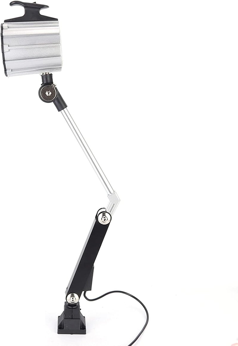 GLOGLOW LED Worklight, Accessory Lights 7W 24V Adjustable Angle 360 Degree with Direct Mount Holes for Machine Shop Auto Parts Maintenance Beauty Nails Reading LED Worklight, High Light (Silver Black) - Image 3