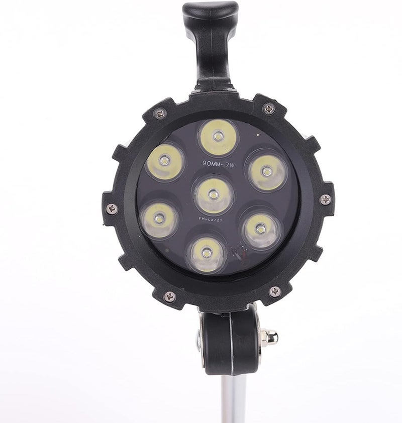 GLOGLOW LED Worklight, Accessory Lights 7W 24V Adjustable Angle 360 Degree with Direct Mount Holes for Machine Shop Auto Parts Maintenance Beauty Nails Reading LED Worklight, High Light (Silver Black) - Image 5