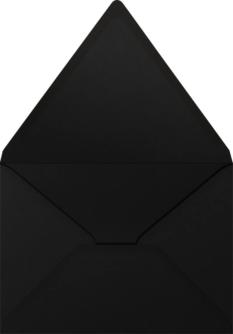 LUXPaper A7 Contour Flap Invitation Envelopes | 5 1/4" x 7 1/4" | Midnight Black | 80lb. Text | 50 Qty - Image 3