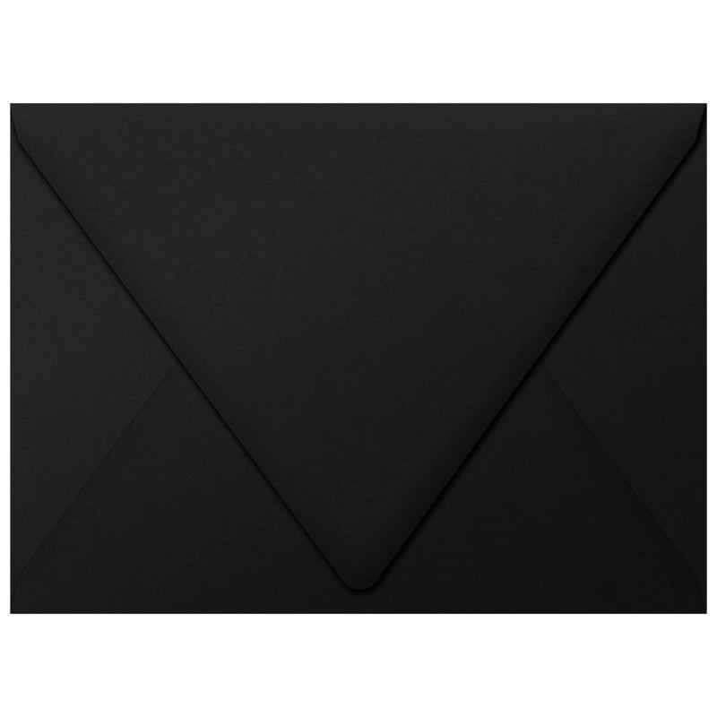 LUXPaper A7 Contour Flap Invitation Envelopes | 5 1/4" x 7 1/4" | Midnight Black | 80lb. Text | 50 Qty - Image 5
