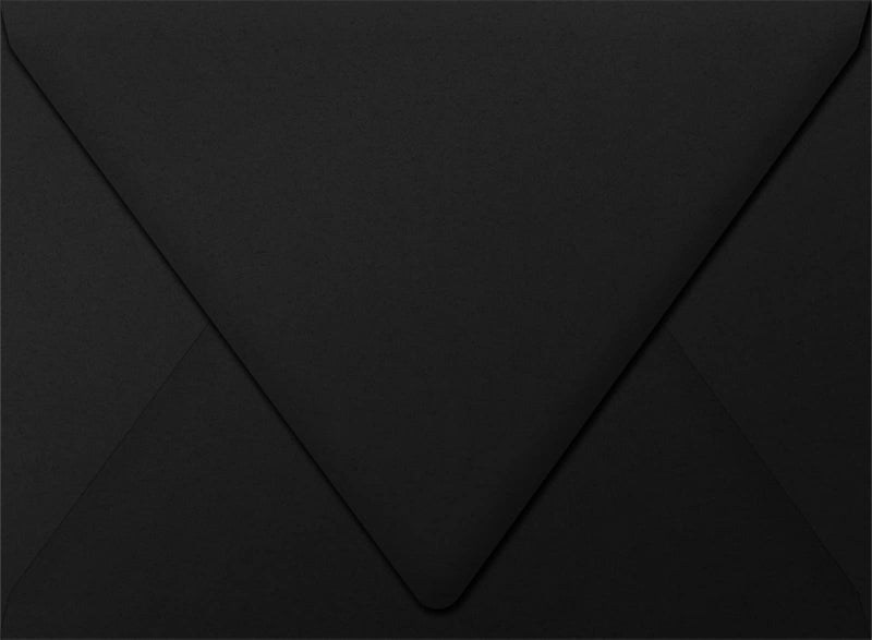 LUXPaper A7 Contour Flap Invitation Envelopes | 5 1/4" x 7 1/4" | Midnight Black | 80lb. Text | 50 Qty - Image 2