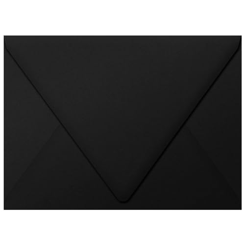 LUXPaper A7 Contour Flap Invitation Envelopes | 5 1/4" x 7 1/4" | Midnight Black | 80lb. Text | 50 Qty - Image 1