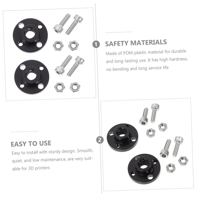 2 Sets Long Lasting Plastic T8 Nuts Screws For 3D Printer Lead Screw Easy Install Quiet - Image 3