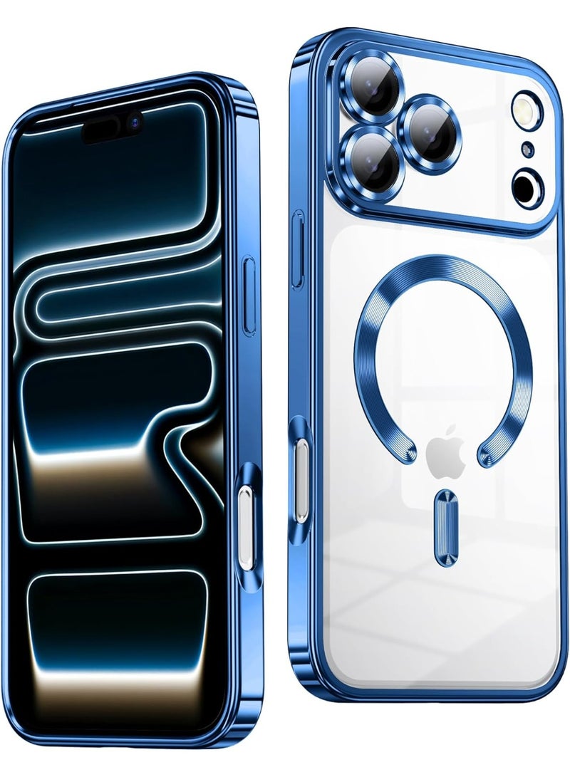 Magnetic cover for iPhone 17 Pro max Case with Mag Safe Full Camera Lens Protector Plating Soft Clear Phone Case for iPhone 17 Pro Max - Image 1