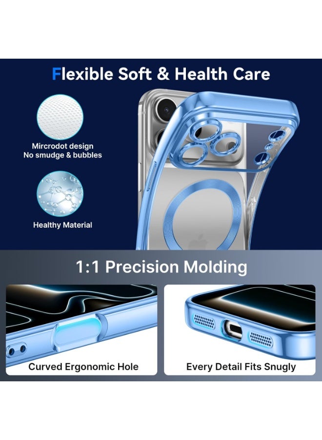 Magnetic cover for iPhone 17 Pro max Case with Mag Safe Full Camera Lens Protector Plating Soft Clear Phone Case for iPhone 17 Pro Max - Image 5