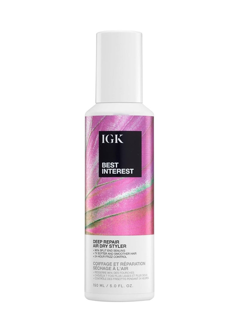 iGK IGK Best Interest Deep Repair Air Dry Styler 150 ml / 5 oz  - Image 1