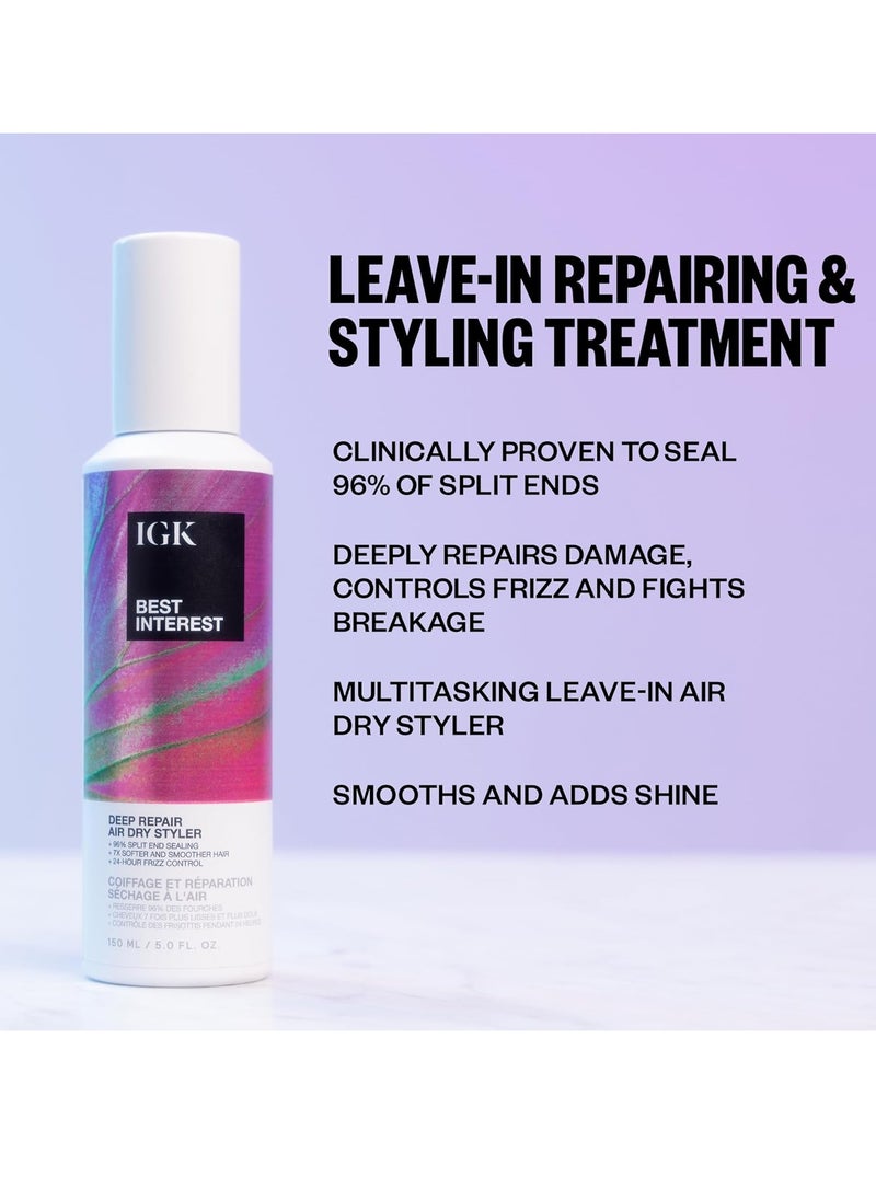 iGK IGK Best Interest Deep Repair Air Dry Styler 150 ml / 5 oz  - Image 2