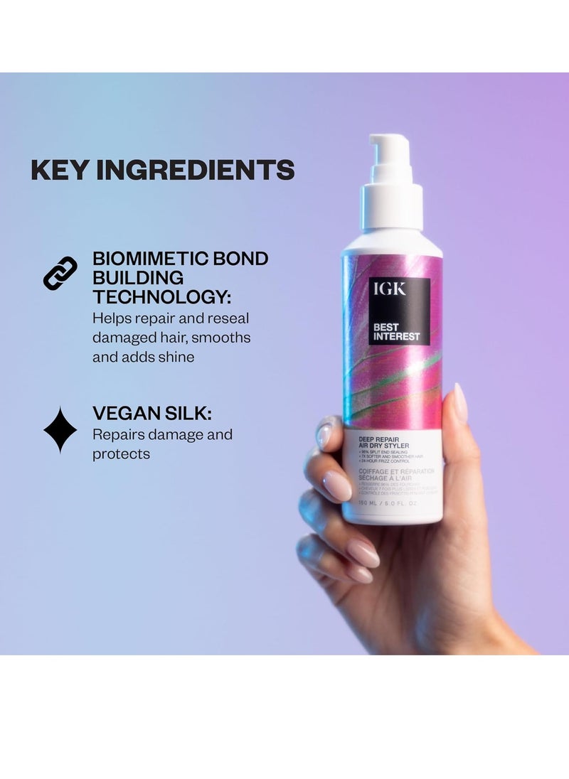 iGK IGK Best Interest Deep Repair Air Dry Styler 150 ml / 5 oz  - Image 4