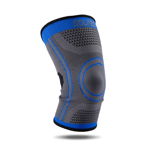 Solpro KneeVantage Knee Pads for Men & Women | Joint Stabiliser for All Sports, Gym & Rehab Workouts | Joint Pain Relief for Active Lifestyle Injury Recovery & Arthritis (Dark Grey/Blue) - Image 1