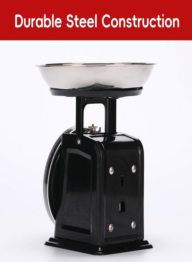 ta da Tada 11lb Analog Kitchen Mechanical Food Scale Weighing Dial Scale with Bowl - Image 4