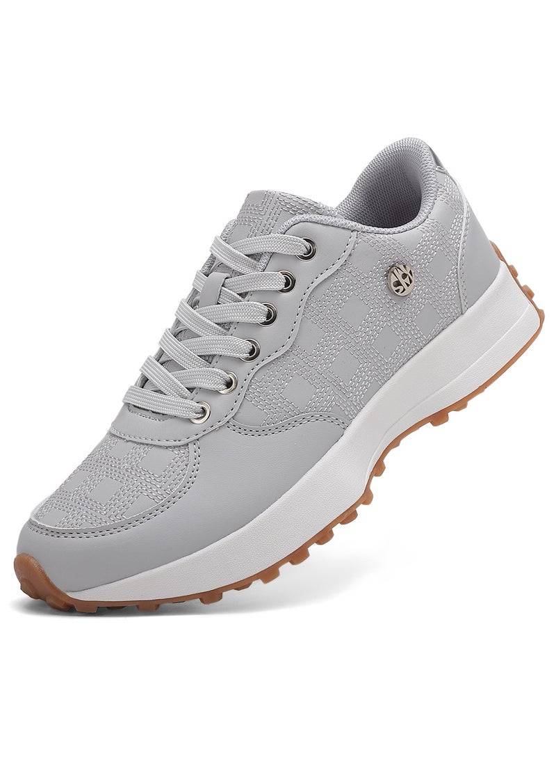 Sky View Women's Platform Fashion Sneakers Retro Classic Trainers Casual Lace-up Stylish Running Walking Shoes  - Image 1