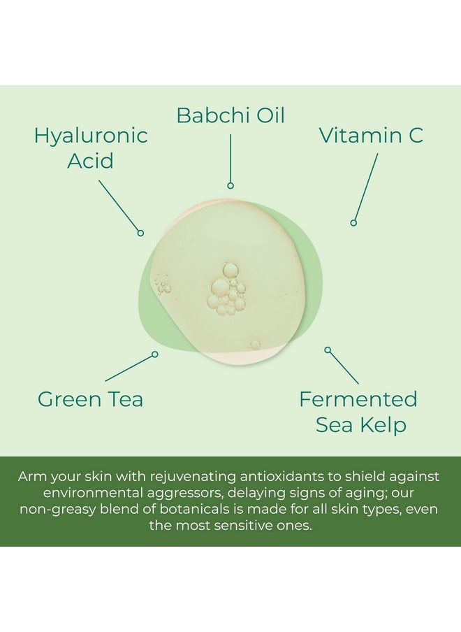 Sea-El - Hyaluronic Acid & Vitamin C Facial Serum Drops Firming Hydration & Glow Anti Aging Face Moisturizer Daily Wrinkle Diminishing Skin Care For Women & Men Vegan 1 Fl Oz - Image 1