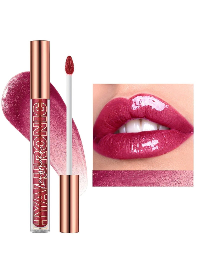 LANGMANNI "Luxurious Hyaluronic Acid glitter Lip Gloss: Eight Shades of Moisturizing Brilliance" (#08) - Image 1