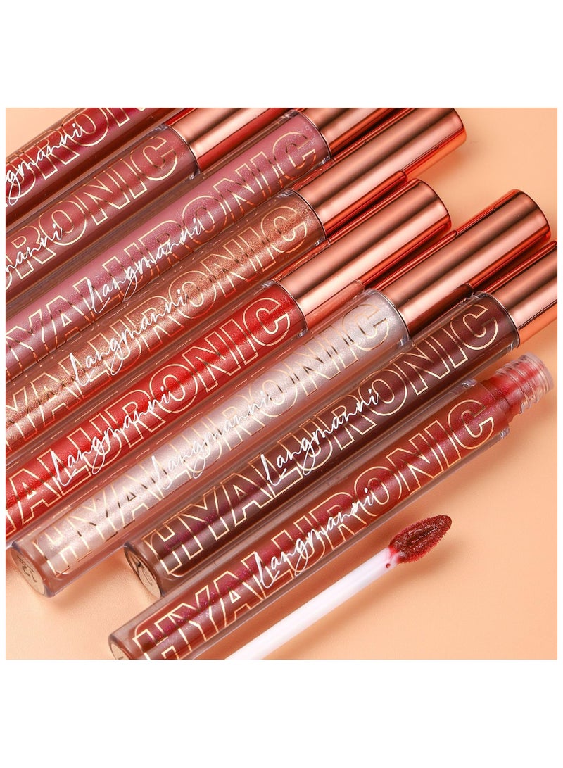 LANGMANNI "Luxurious Hyaluronic Acid glitter Lip Gloss: Eight Shades of Moisturizing Brilliance" (#08) - Image 2