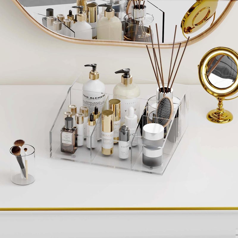 INDIDECOR INDIDECOR 222533 Acrylic Coffee Bar Station Organizer for Countertop Home Office Breakroom Coffee Bar Accessories Organizer for Kcup Pod Condiment Cup Sugar Gift for Coffee Lovers - Image 5