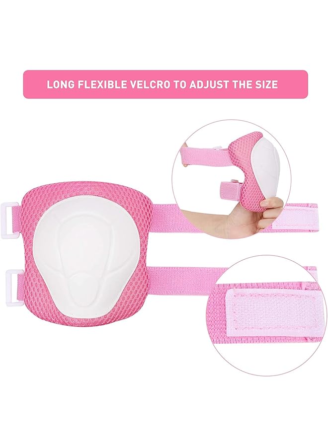 Knee Pads For Kids Adjustable Kids Protective Gear Set Knee And Elbow Pads Cycling Bmx Bike Skateboard Inline Skatings Scooter Riding Sports - Image 5