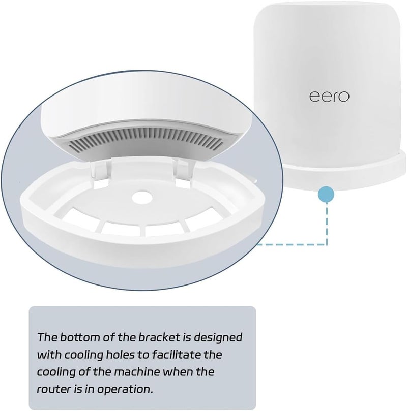 قوس حائط لشبكة WiFi eero Max 7، تركيب سهل بدون أسلاك فوضوية، توفير المساحة، حامل ABS قوي، إدارة الكابلات في المنزل والمكتب - 1 قطعة - Image 3