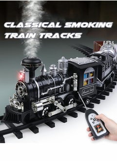 GROIC Electric Train Set with Remote Control Steam Light Sound and Tracks,Classic Express Train Set,Children's Toy Train  - Image 2