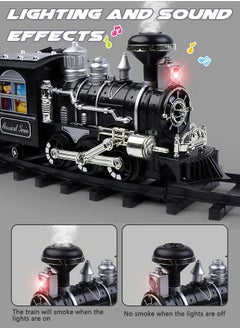 GROIC Electric Train Set with Remote Control Steam Light Sound and Tracks,Classic Express Train Set,Children's Toy Train  - Image 3