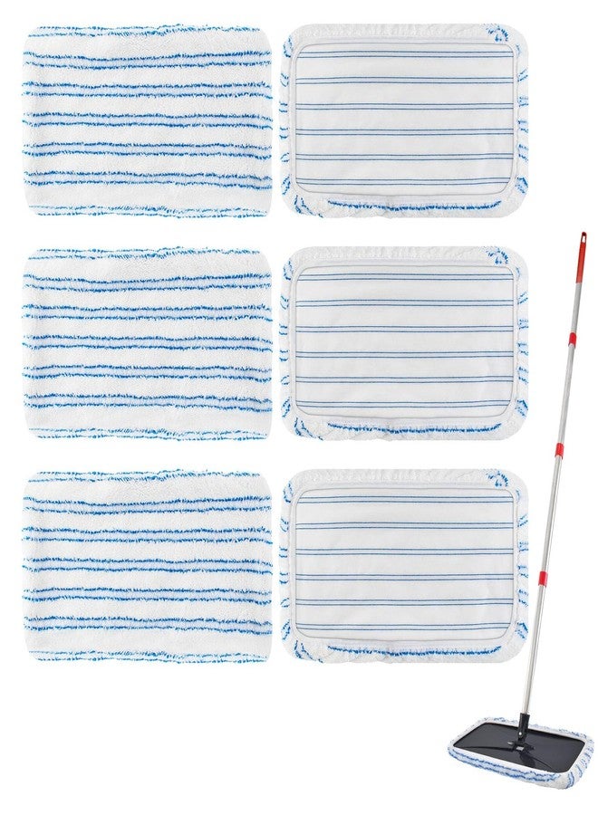 Deisunpet 6 PCS Mop Heads Replacements for Ocedar Hardwood Floor 'N More Microfiber Mops,15 X 8 Flat Dust Mop Heads Pads for O Cedar Hardwood Floor 'N More Microfiber Mops,Reusable Mopp Pads for Floors Cleaning - Image 1