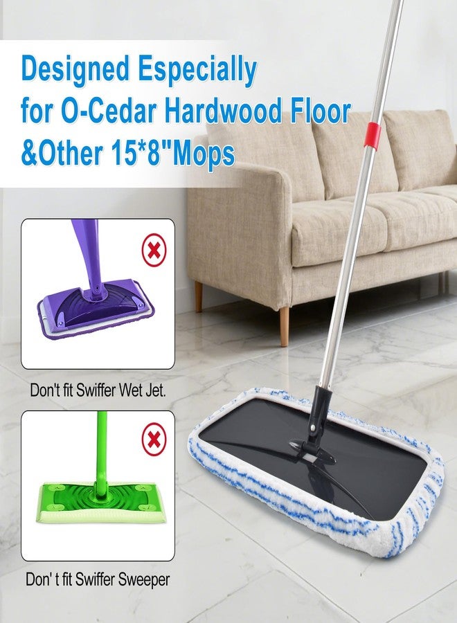 Deisunpet 6 PCS Mop Heads Replacements for Ocedar Hardwood Floor 'N More Microfiber Mops,15 X 8 Flat Dust Mop Heads Pads for O Cedar Hardwood Floor 'N More Microfiber Mops,Reusable Mopp Pads for Floors Cleaning - Image 3