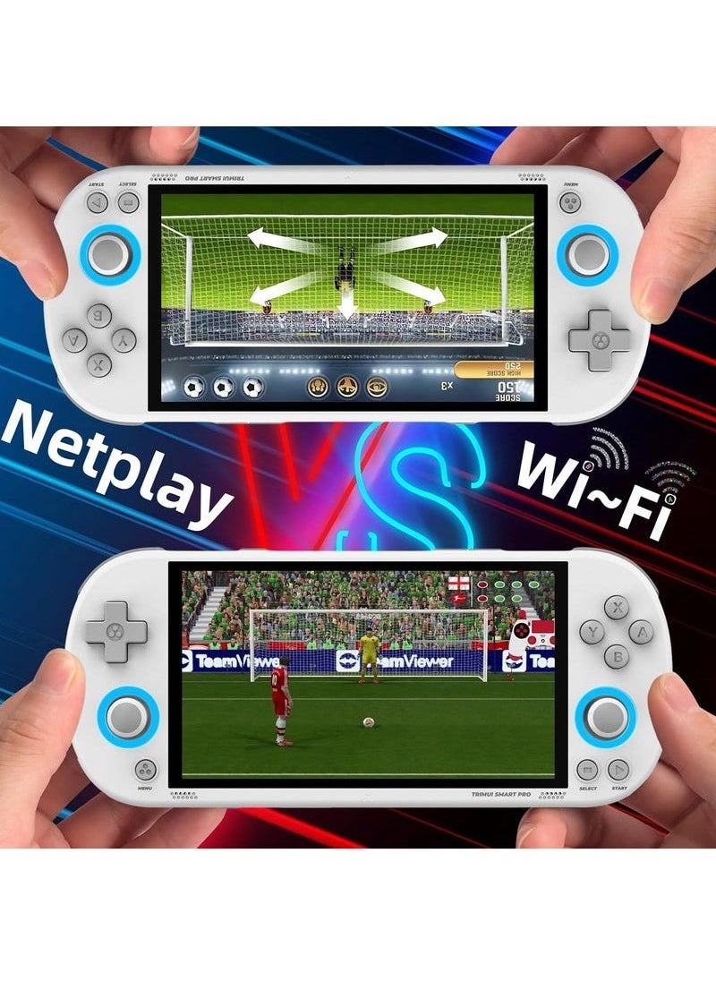 Generic - Trimui Smart Pro 5-inch Handheld Game Console Preinstalled Emulator System 128GB (White) - Image 1