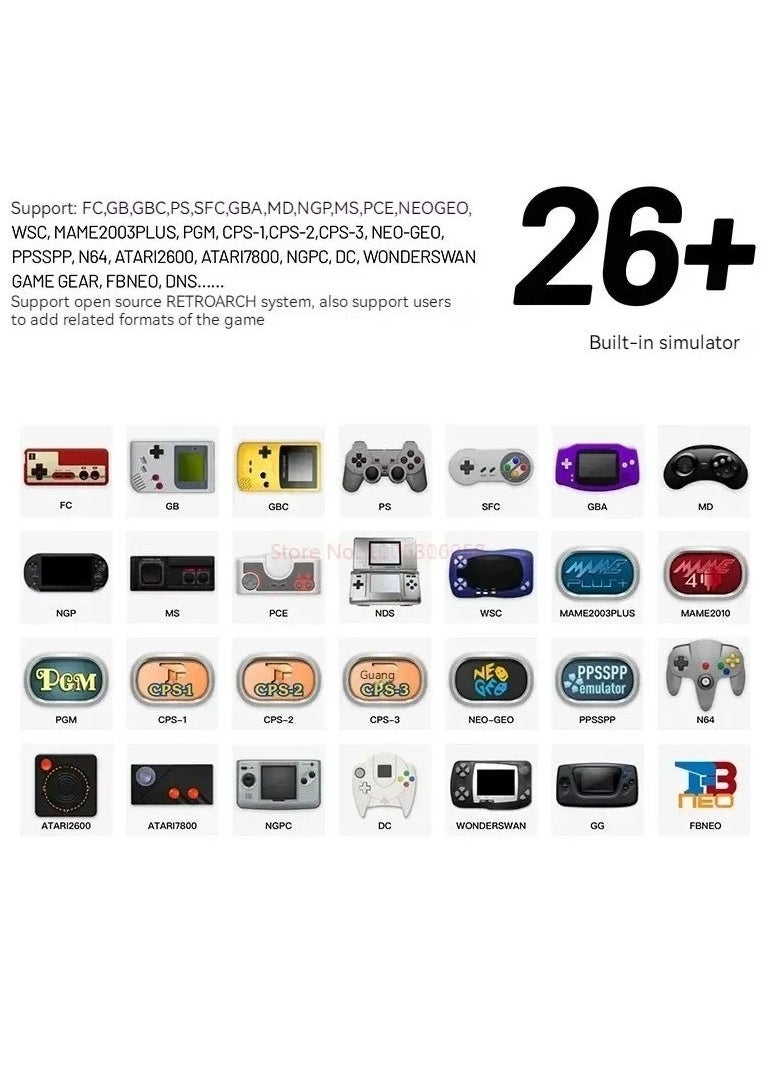 Generic - Trimui Smart Pro 5-inch Handheld Game Console Preinstalled Emulator System 128GB (White) - Image 1