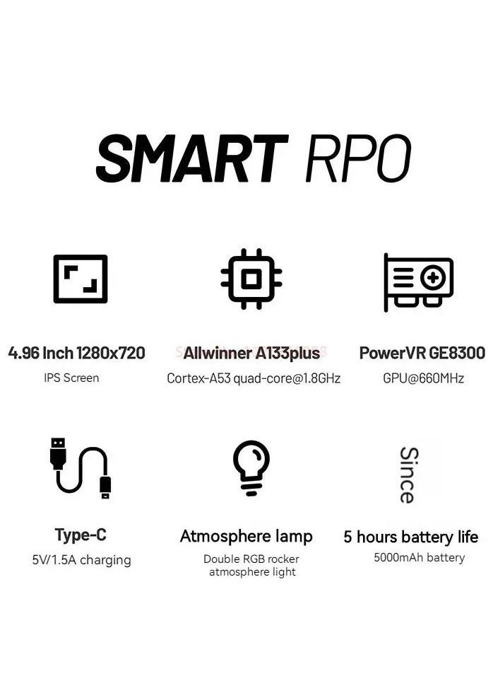 Generic - Trimui Smart Pro 5-inch Handheld Game Console Preinstalled Emulator System 128GB (White) - Image 1