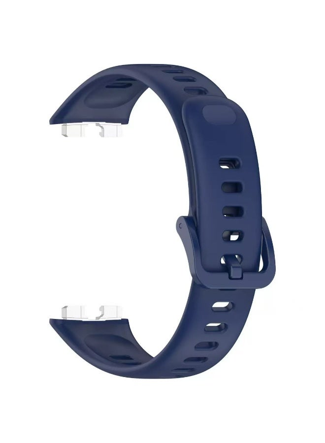 OLYSON 2-Pack TPU Sport Watch Band for Huawei Band 11 / Band 11 Pro, Soft Silicone Breathable Waterproof Replacement Strap, Deep Blue + Black - Image 5