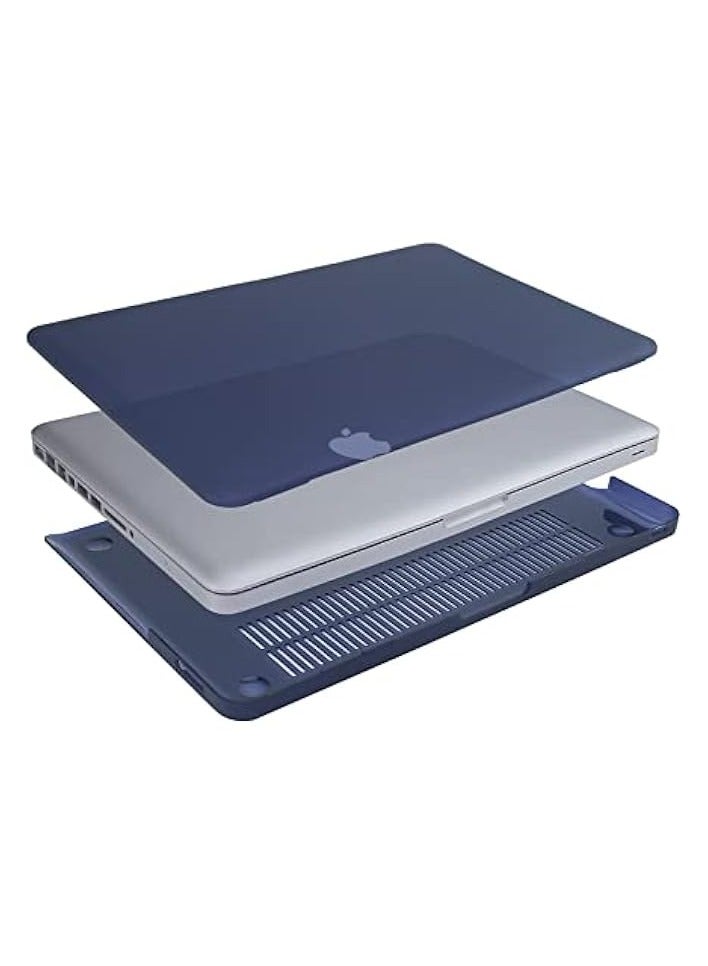 موسيسو حافظة بلاستيكية صلبة وغطاء لوحة مفاتيح وواقي شاشة متوافق فقط مع جهاز MacBook Pro مقاس 13 بوصة (A1278، الإصدار القديم مع قرص مضغوط)، الإصدار المبكر 2012/2011/2010/2009/2008، أزرق داكن - Image 3