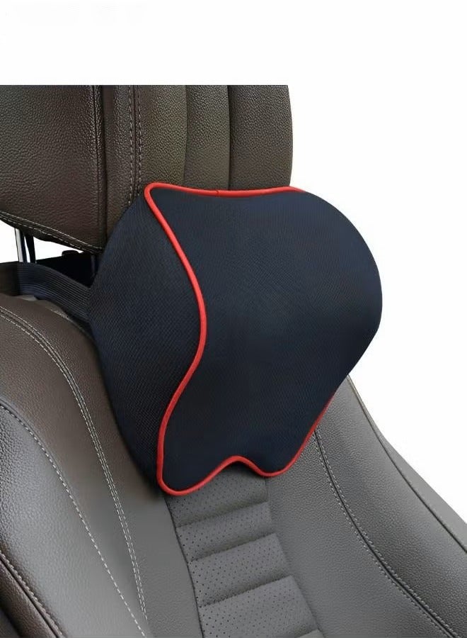 MHD Car Neck Pillow,Softness Car Headrest Pillow,Car Neck Support Pillow for Neck Pain Relief When Driving,Headrest Pillow for Car Seat,Memory Foam and Breathable Removable Car Neck Pillow,Car Interior  - Image 1