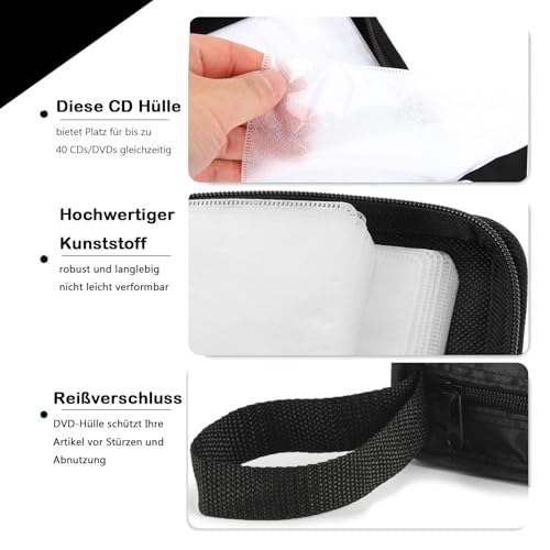 squishy CD Cover Pouch, Durable Blue CD Case for Music CDs and Game Discs, DVD Case，Compact Portable Storage Solution for Travel and Home - Image 5