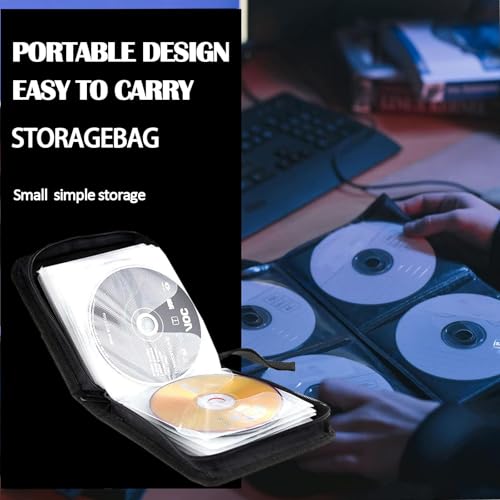 squishy CD Cover Pouch, Durable Blue CD Case for Music CDs and Game Discs, DVD Case，Compact Portable Storage Solution for Travel and Home - Image 2