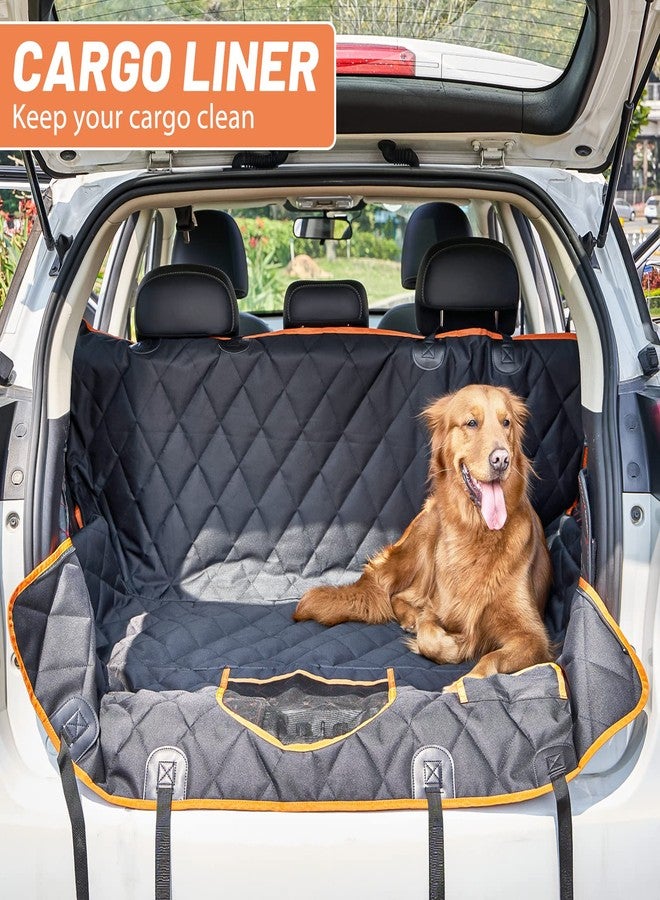 CHANCCI Dog Car Seat Cover for Back Seat, Waterproof Dog Seat Cover Pet Car Hammock with Mesh Window, Nonslip Bench Seat Cover Cargo Liner Protector with Dog Seatbelt for Cars, Trucks, SUVs - Image 5