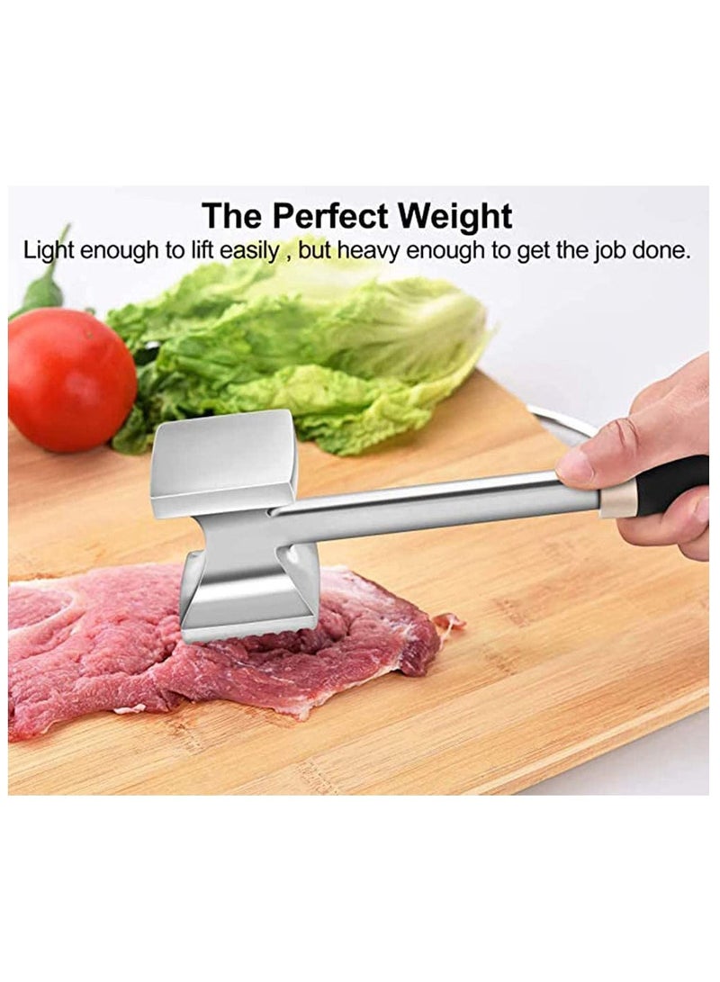 Y&D Gourmet Meat Tenderizer, Tenderizer Hammer/ Mallet Tool/ Pounder for Tenderizing and Pounding Steak, Beef Poultry, Solid Metal Construction with Rubber Comfort Grip Handle (Black)  - Image 5
