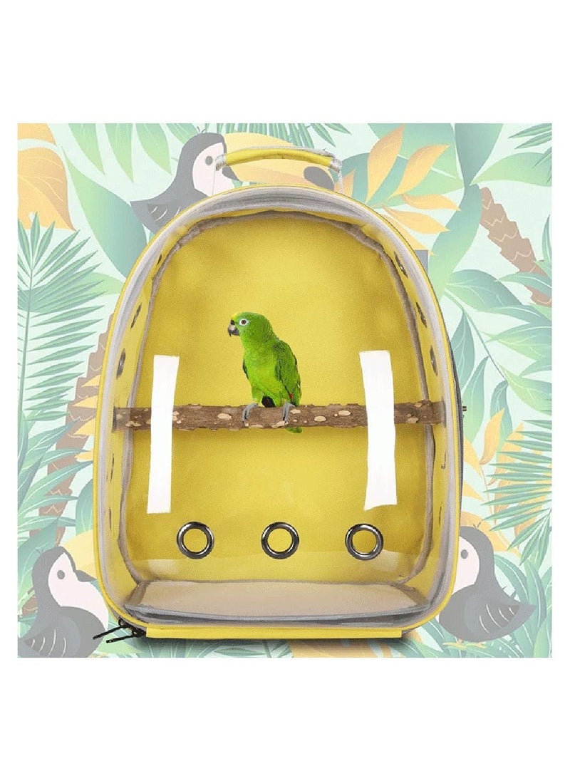Generic Lightweight Bird Carrier Backpack, Transparent Pet Parrot Travel Bag Outdoor Breathable Parrot Carrier Parrot Safe Travel Space Capsule Bag Suitable for Parrot Pets and Bird Habitat - Image 1